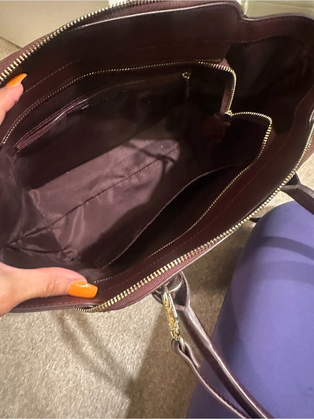 White House Black Market Deep Plum Shoulder Bag